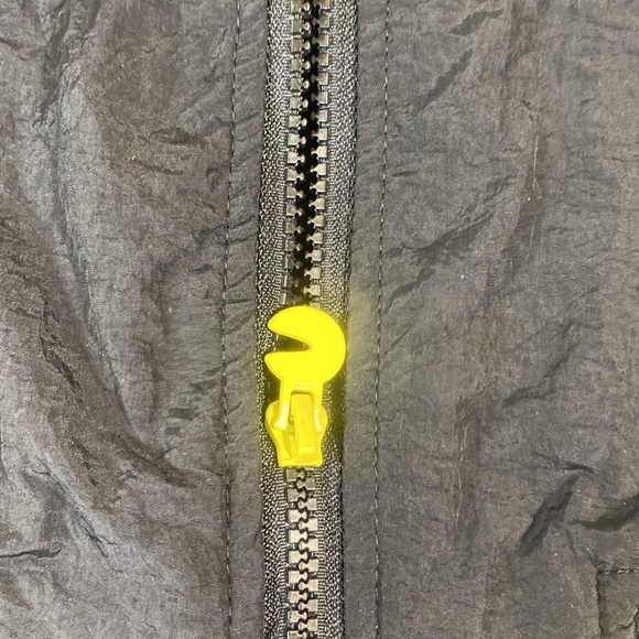 Justice Black and Yellow Nylon Jacket with Pac-Man Graphic Embroidered - Picture 8 of 10